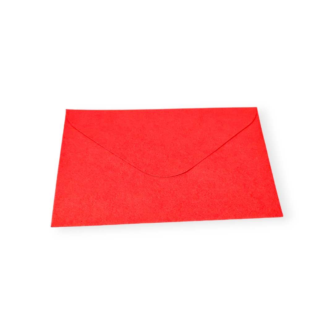 ENVELOPE P/CARTAO 5X10CM VERMELHO TAM 8X11CM C/1 UN