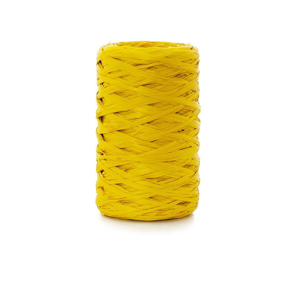 RAFIA SINTETICA AMARELO 150M C/1 UN