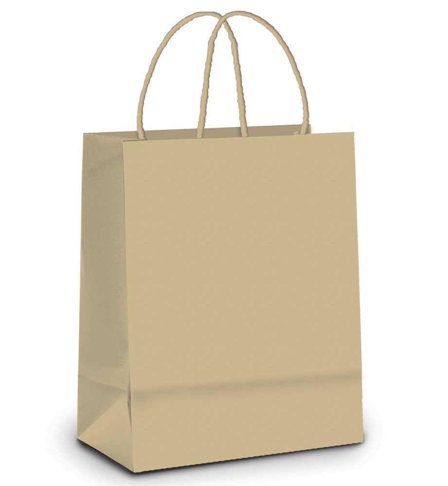 SACOLA PAPEL KRAFT P/ PRESENTE P 21.5X15X8 C/1 UN