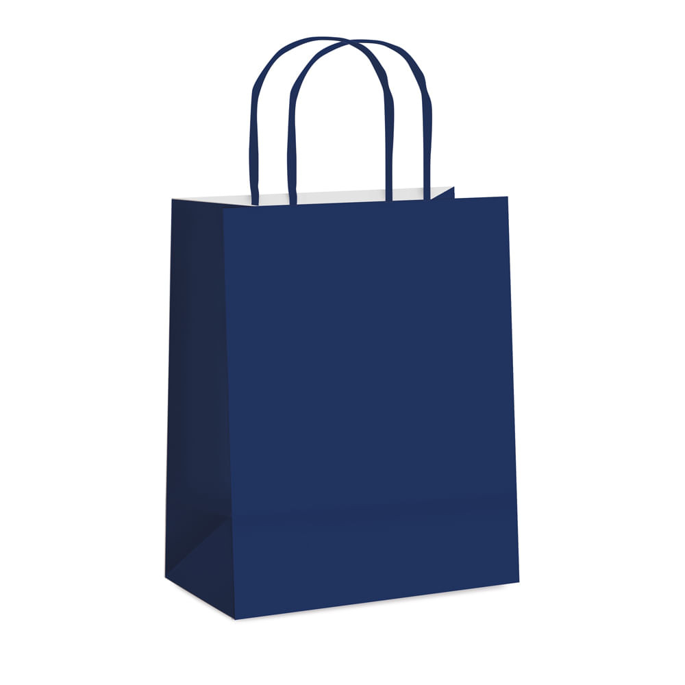 SACOLA PAPEL AZUL MARINHO GG 39X32X16 C/1 UN