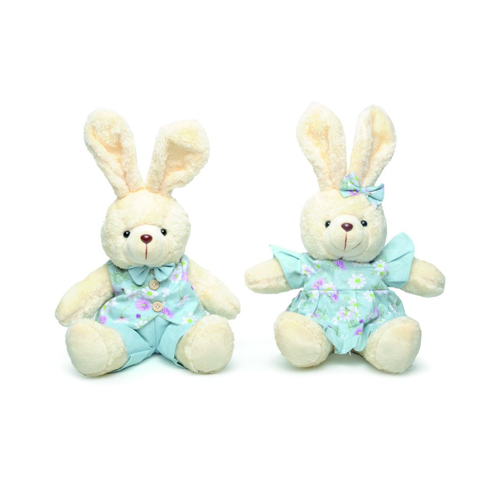 COELHO PELUCIA FLORIDO AZC 25CM (DAISY) C/1 UN