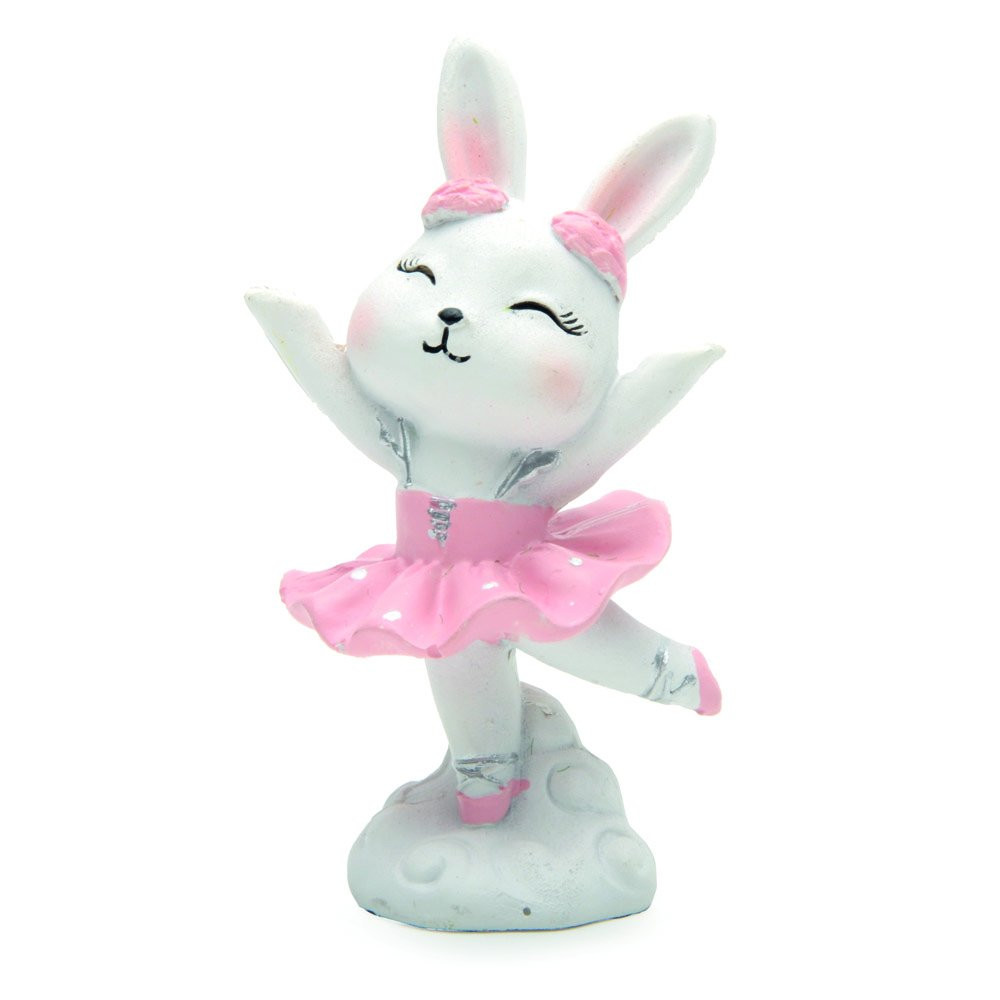 COELHOS RESINA BAILARINA ROS/BCO (PETIT SWEET) JG C/2 PC