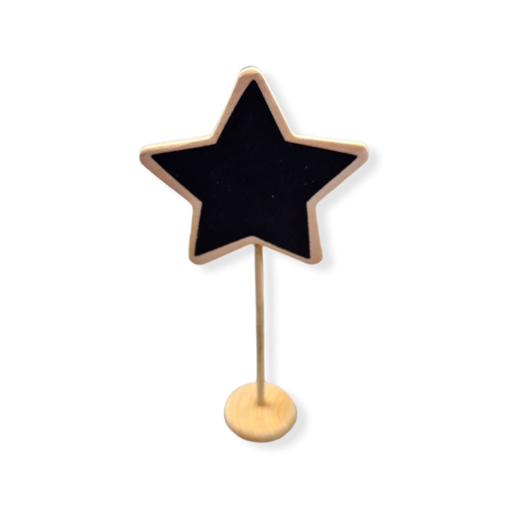 PLAQUINHA MAD. 17X18CM MOD. ESTRELA C/1 UN