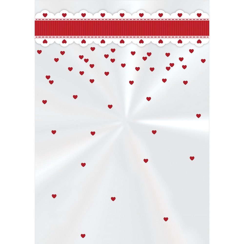SACO TRANSP 10X14 CUTE HEART REGIST PT C/50 UN