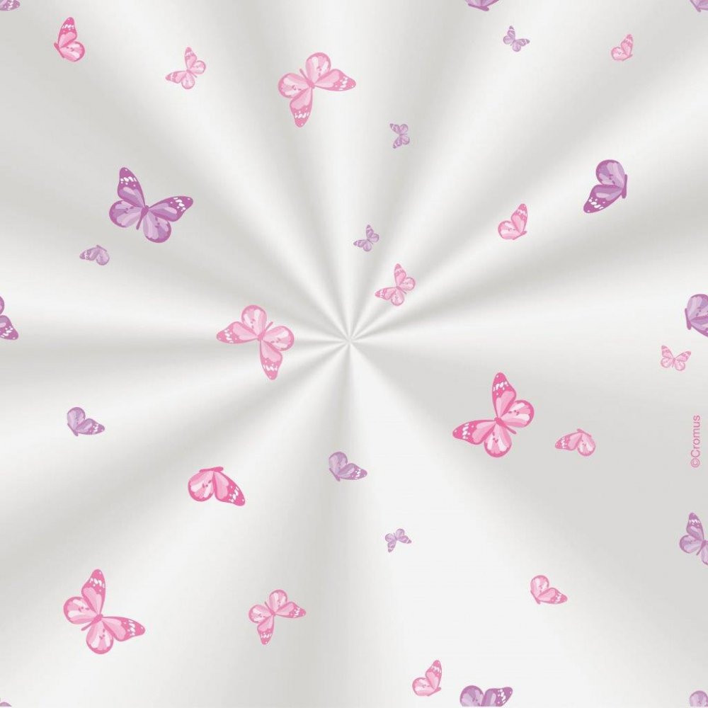 SACO TRANSP 15X22 BORBOLETA LILAS PT C/100 UN