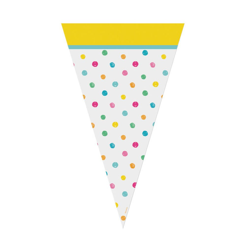 CONE COLORIR BARRADO 18X30 PT C/50 UN