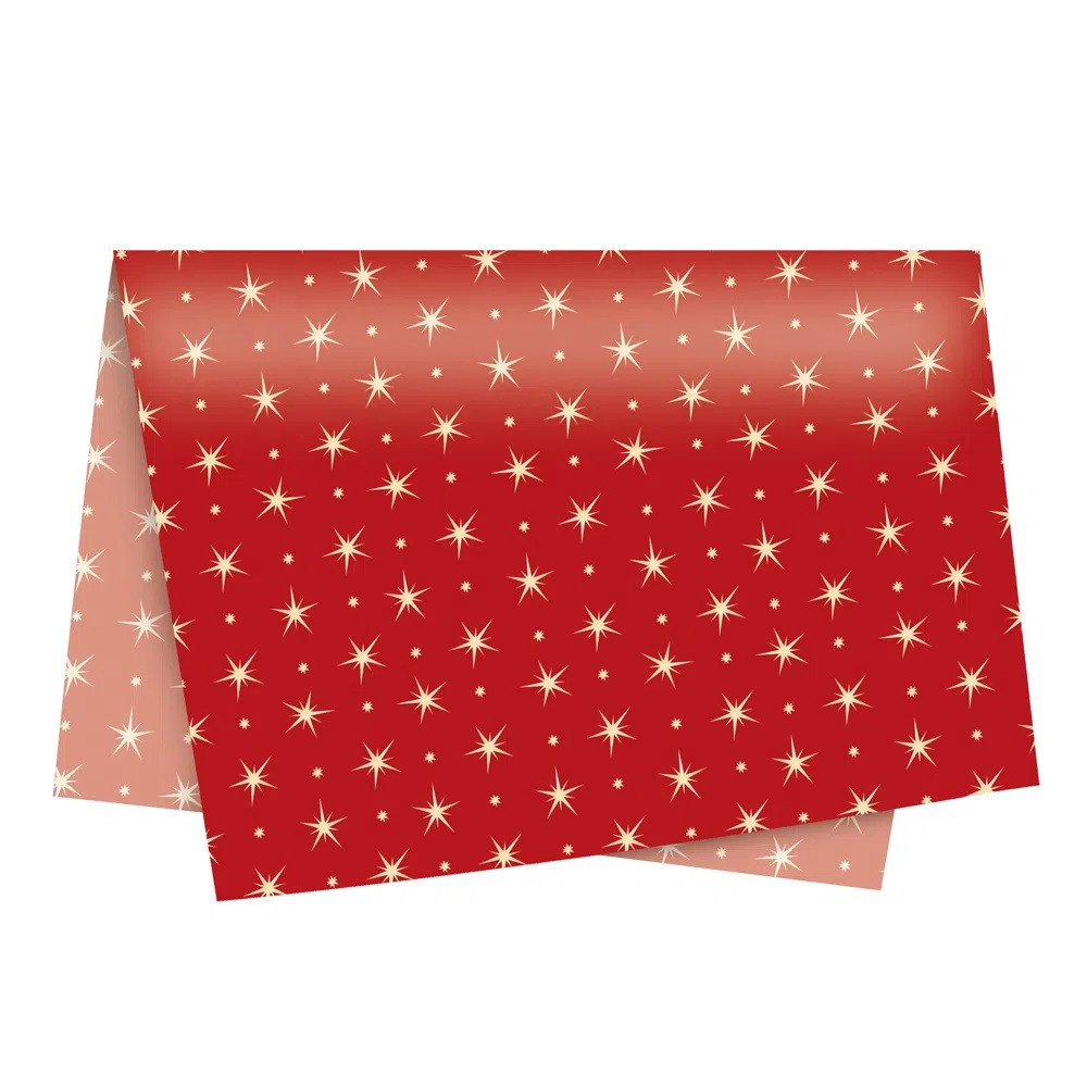 PAPEL SEDA LOUVRE VERMELHO C/OURO 49X69 PT C/50 UN