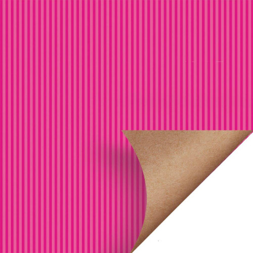 PAPEL KRAFT CANELADO PINK/NATURAL 59X80 PT C/5 UN