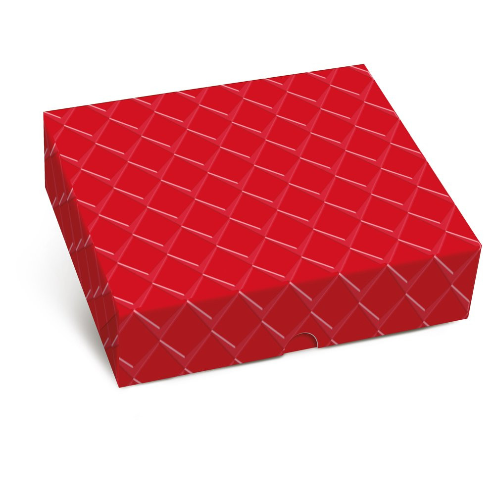 CX RET TAMPA/FUNDO NEW RELEVO VERMELHO P 17X13,5X4,5 C/1 UN