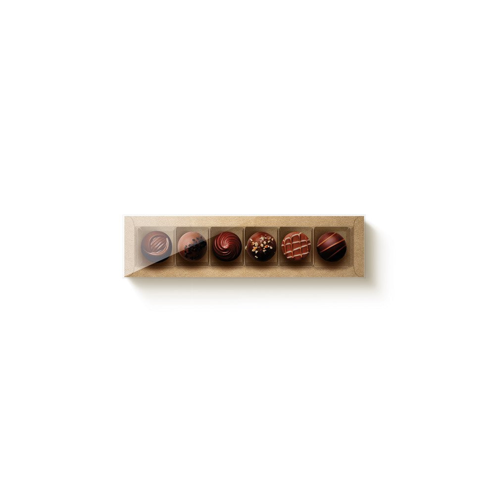 CX RET C/TAMPA PVC P/6 DOCINHO KRAFT 24,2X6X4 PT C/1 UN