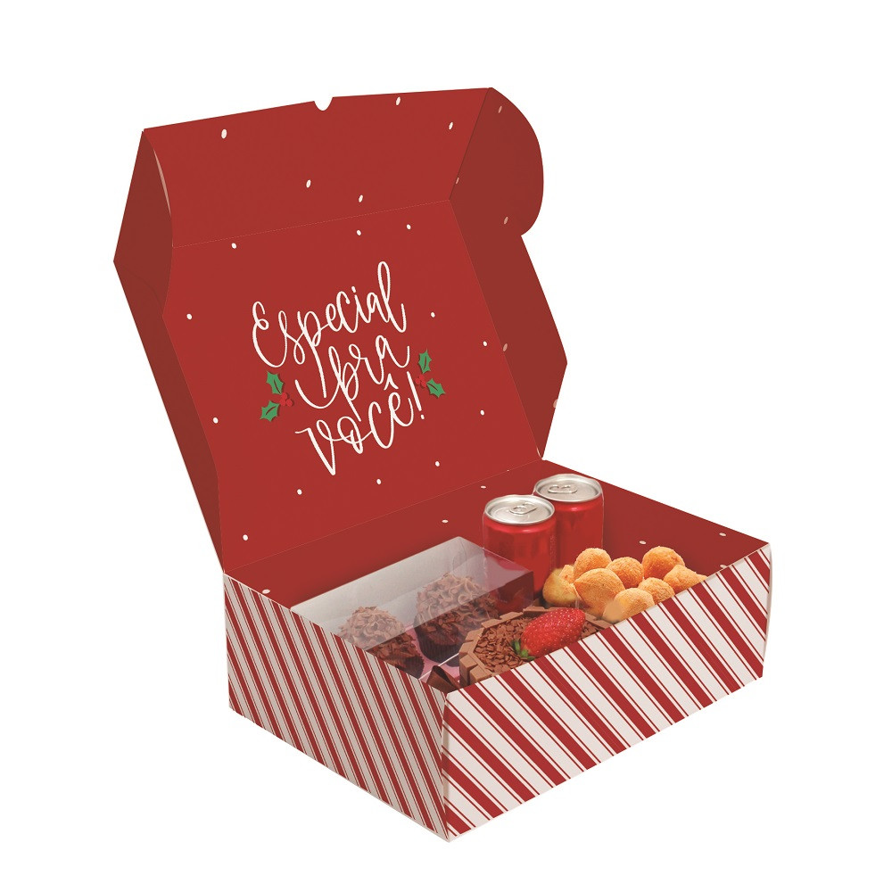 Cesta na caixa feliz natal 33x23x10 c/1 un