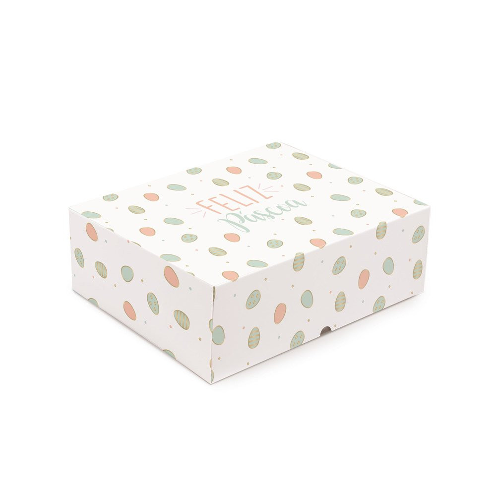 CESTA NA CAIXA FELIZ PASCOA 27X19,5X9 C/1 UN