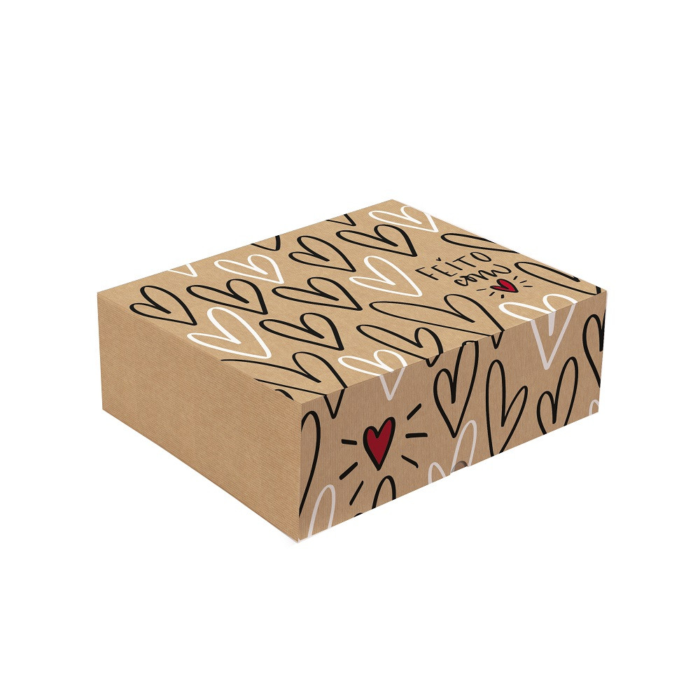 CESTA NA CAIXA FEITA COM AMOR 33X23X10 C/1 UN
