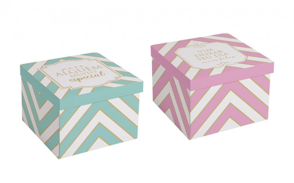 CX SURPRESA P/9 BRIGAD CHEVRON COMP ROSA 13,7X13,7X10 C/1 UN