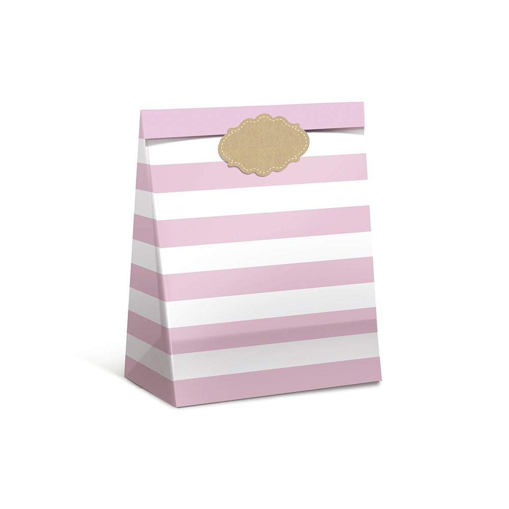 PACOTE P/PRESENTE LISTRA ROSA M 26X19,5X9,5 KIT C/1 PC