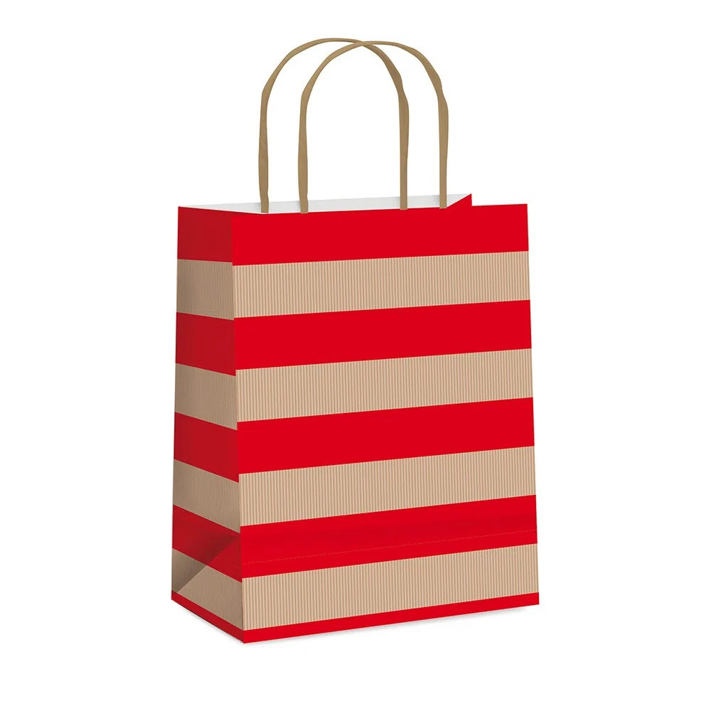 SACOLA PAPEL PRETTY LIST KRAFT/VM M 26X19,5X9,5 C/1 UN CFSC