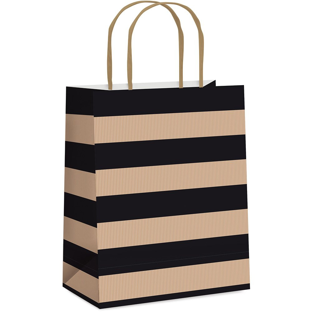 SACOLA PAPEL PRETTY LIST KRAFT/PTO M 26X19,5X9,5 C/1 UN CFSC