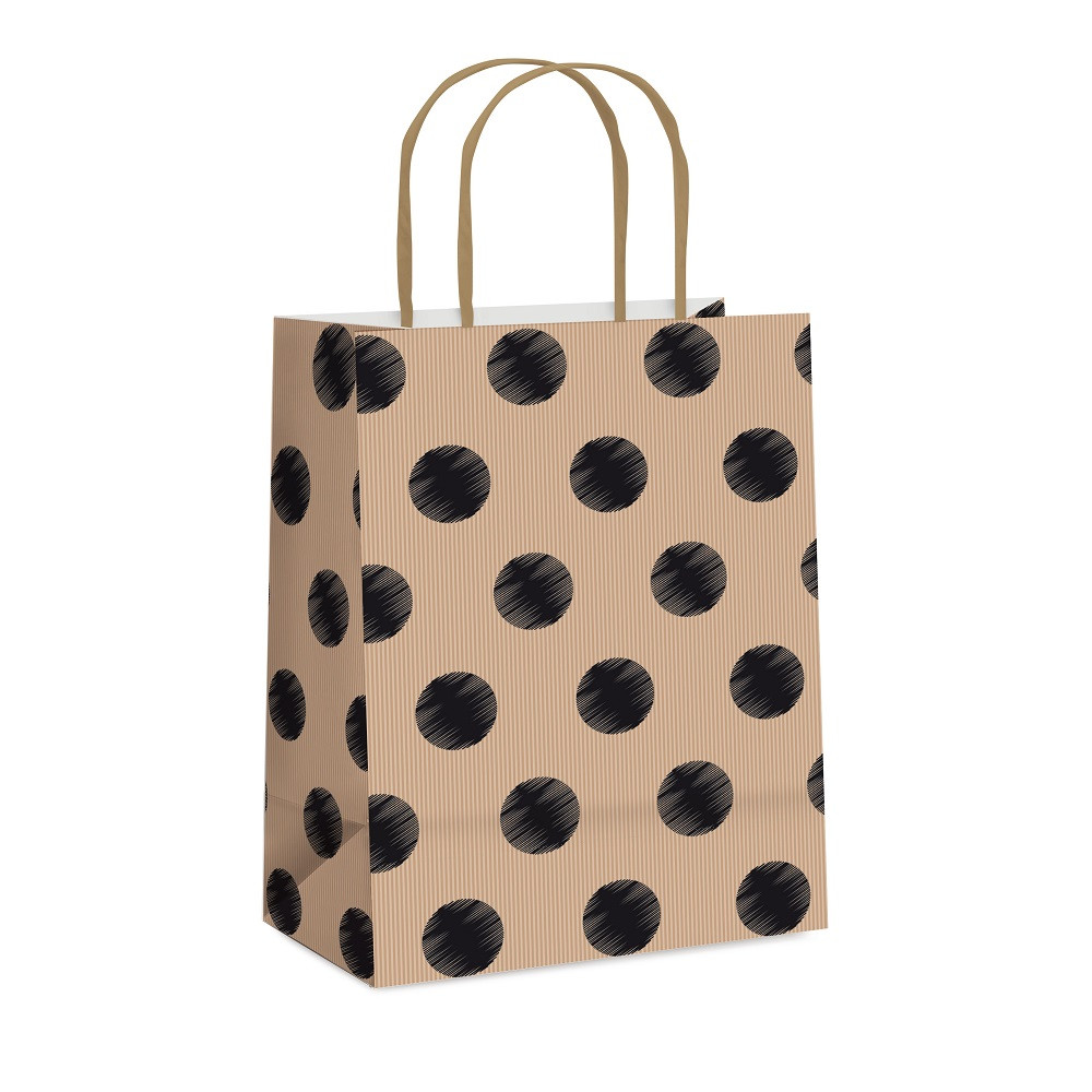 SACOLA PAPEL PRETTY POA KRAFT/PTO M 26X19,5X9,5 C/1 UN CFSC