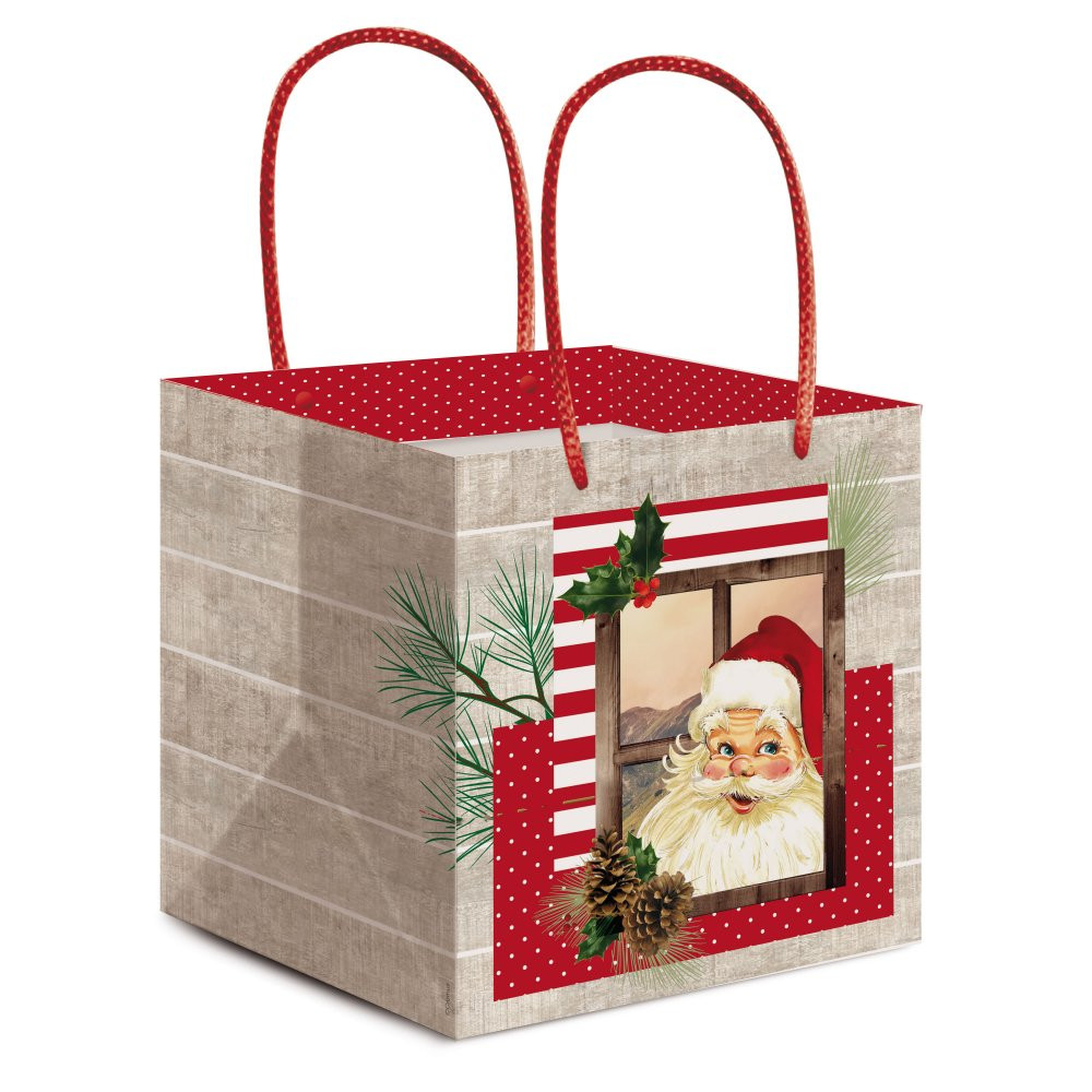 SACOLA P/PANETONE RUSTICA G 18.9X15.3X20 C/1UN