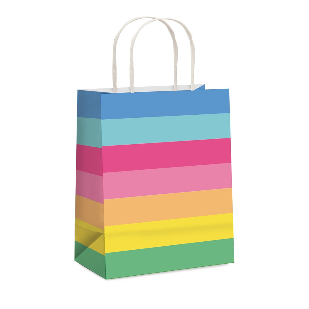 SACOLA PAPEL ARCO IRIS M 26X19,5X9,5 C/1 UN CFSC