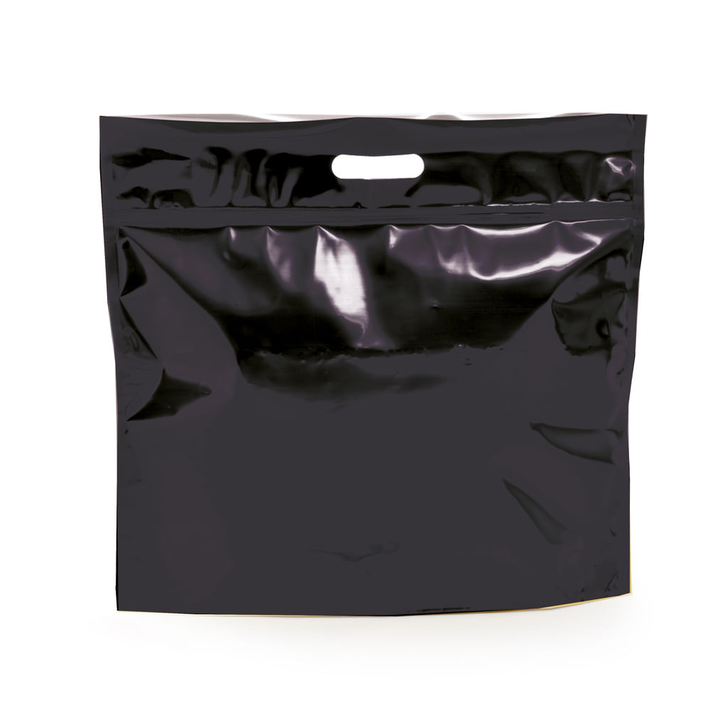 SACOLA LAM C/ZIPER 46X43+5 SANF PRETO C/1 UN