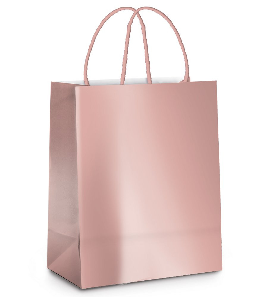 SACOLA LAM ROSE GOLD METAL BRILHO P 21,5X15X8 C/1 UN