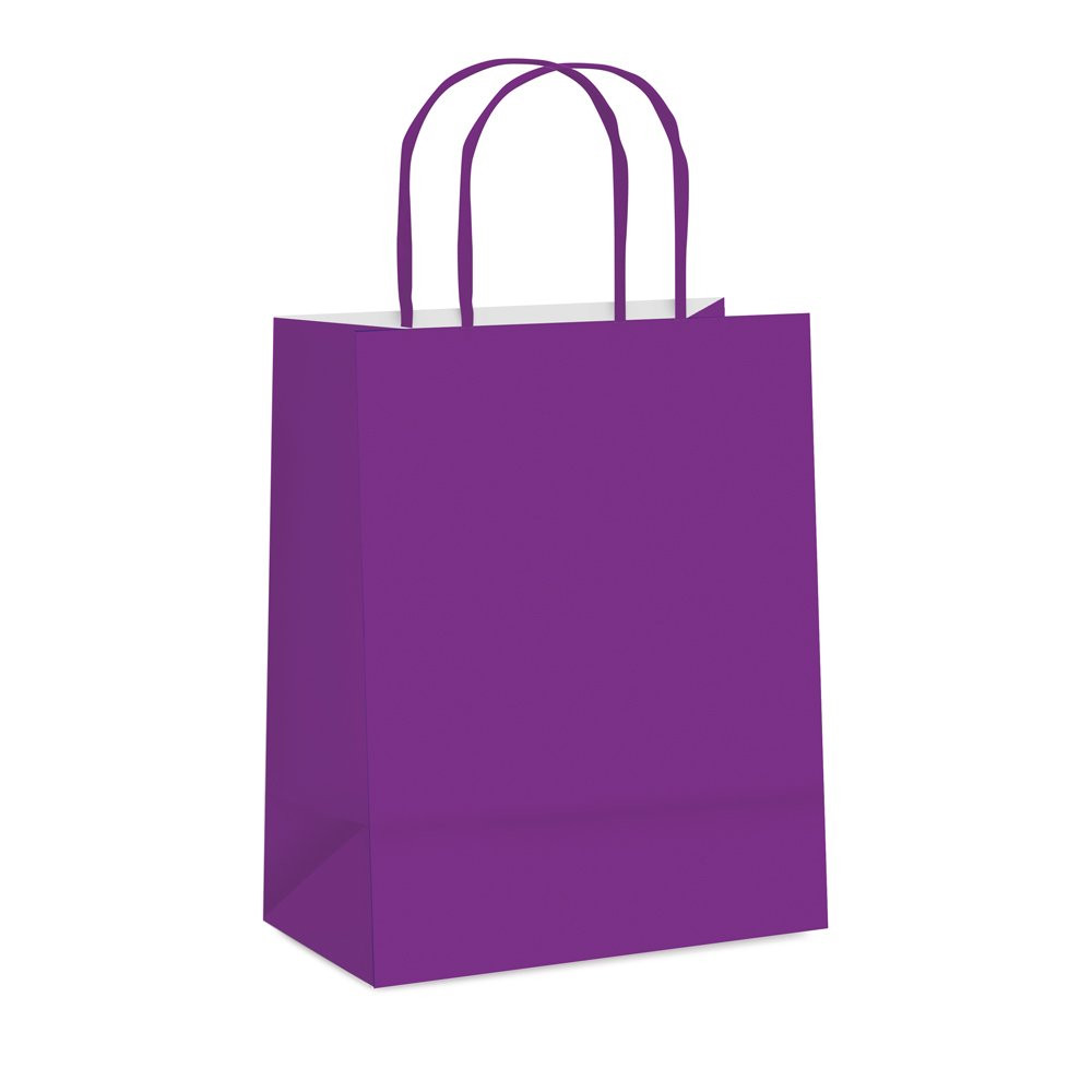 SACOLA PAPEL PURPURA M 26X19,5X9,5 C/1 UN CFSC