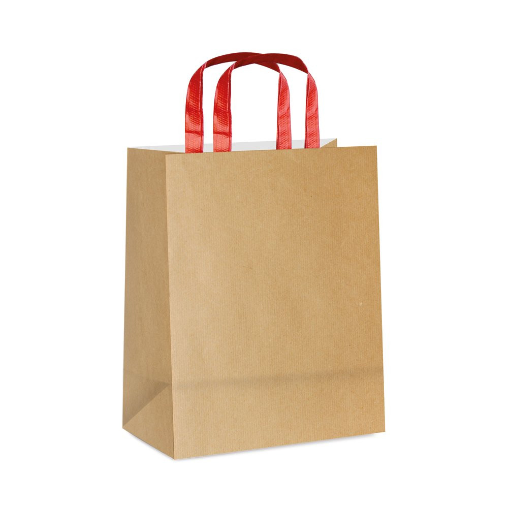 SACOLA PAPEL KRAFT C/ALCA CHATA VM G 32X26,5X13 C/1 UN