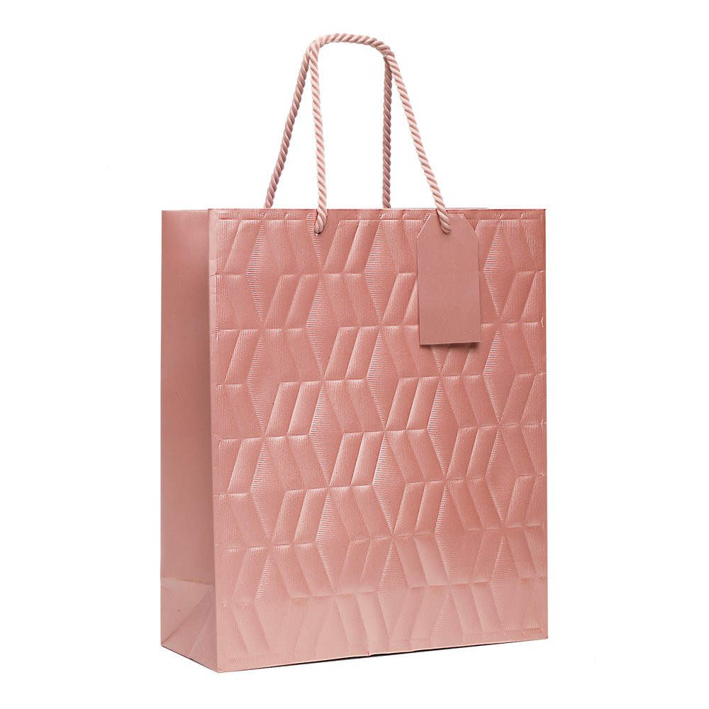 SACOLA PREMIUM LISA RSE GOLD C/RELEVO M 26X31X10 C/1 UN CFSC