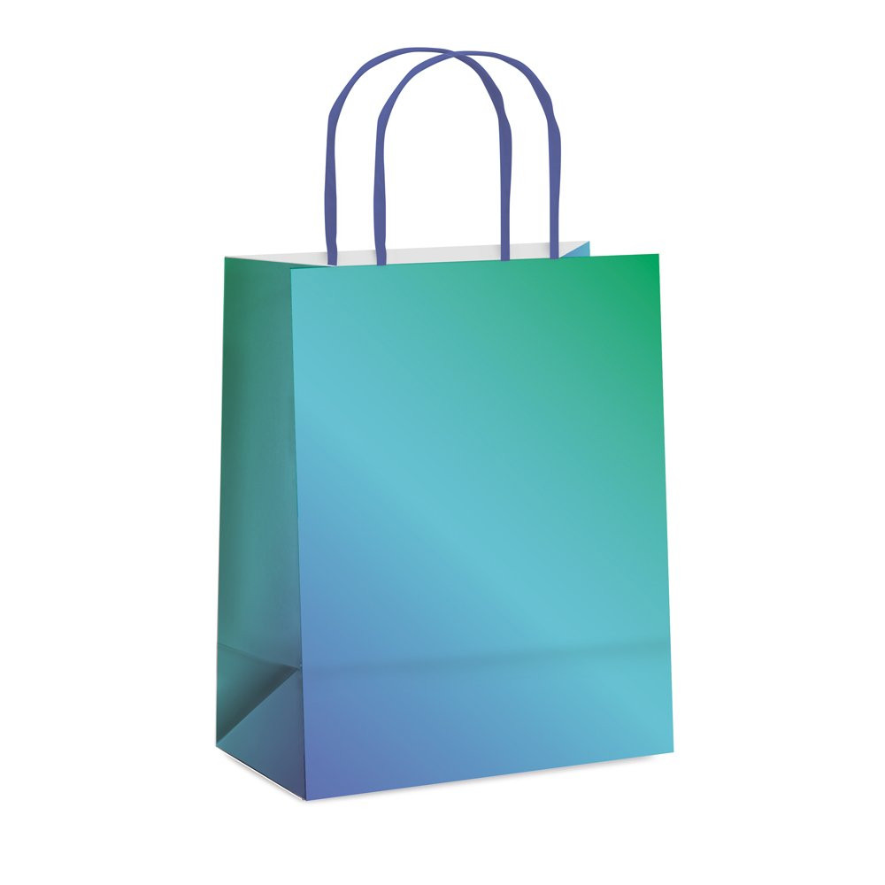 SACOLA PAPEL DEGRADE AZUL G 32X26,5X13 C/1 UN CFSC