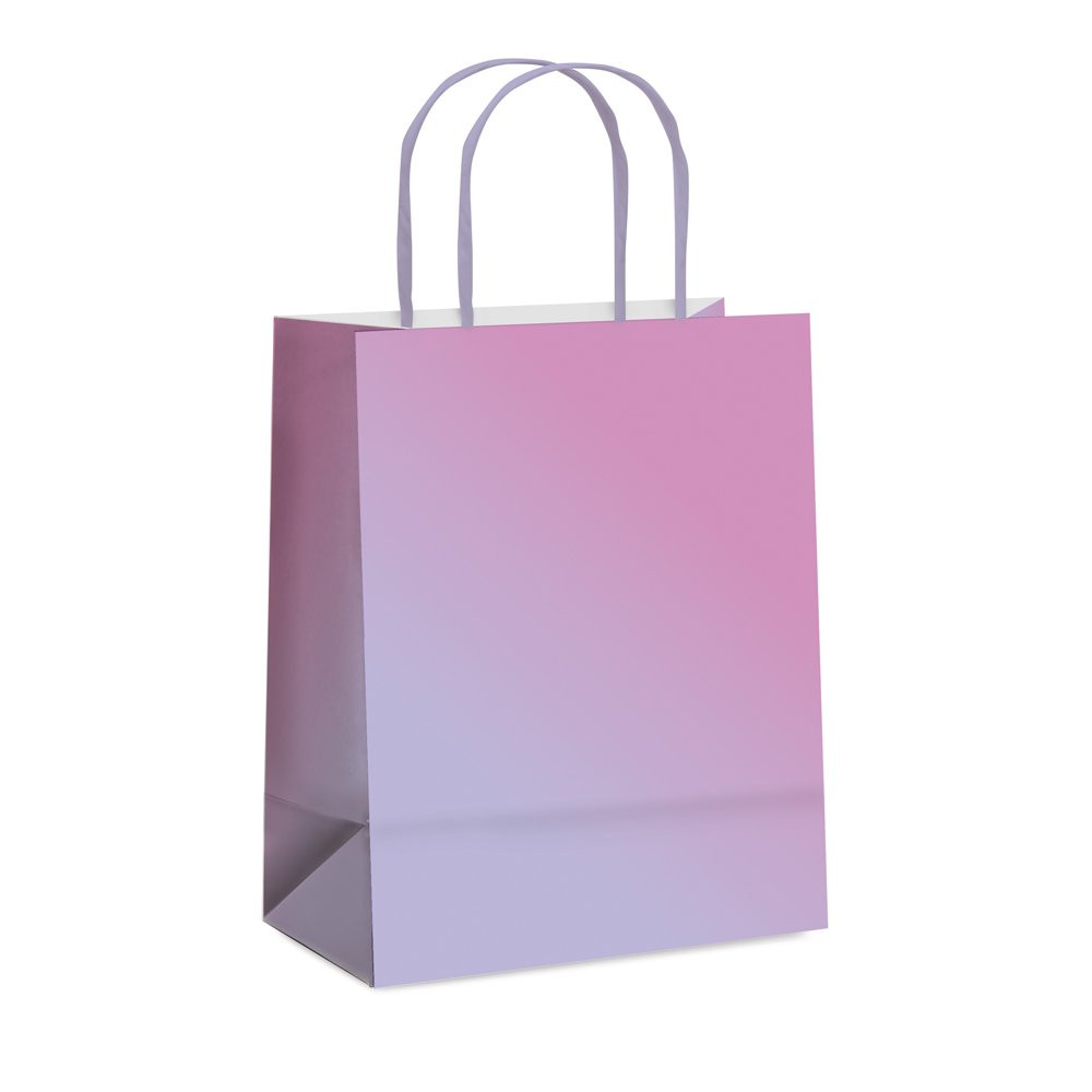 SACOLA PAPEL DEGRADE LILAS M 26X19,5X9,5 C/1 UN
