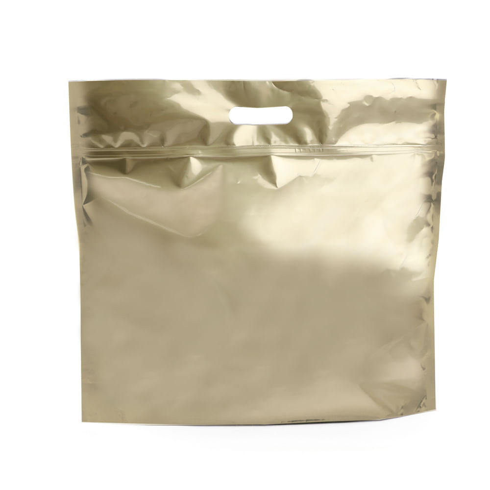 SACOLA LAM C/ZIPER GARRAFA 19,5X43+4,5 OURO FOSCO C/1 UN