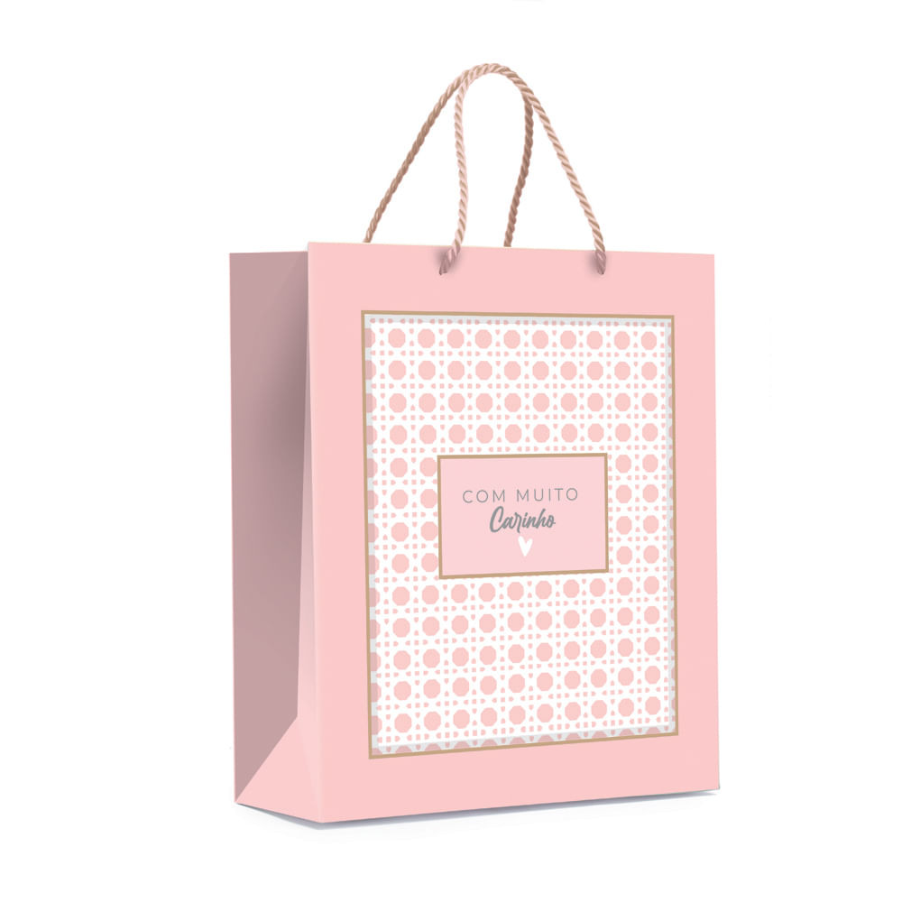 SACOLA PREMIUM PAGLIA ROSA G 34X38X15 C/1 UN CFSC
