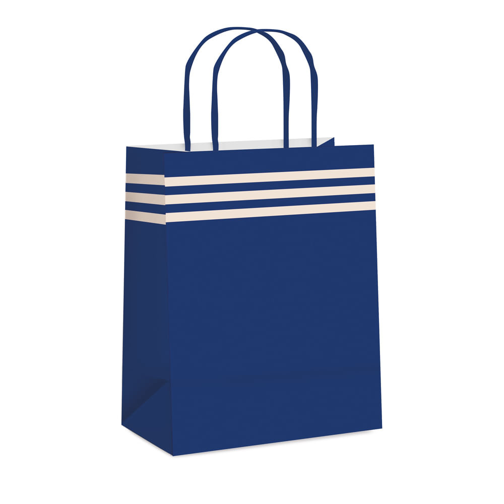 SACOLA PAPEL POLO COBALTO AZUL G 32X26,5X13 C/1 UN CFSC
