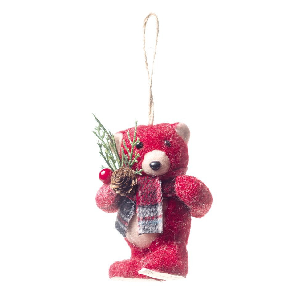 URSO COM CACHECOL SEGURANDO GALHO VRM (MAGIC FOREST) C/1 UN