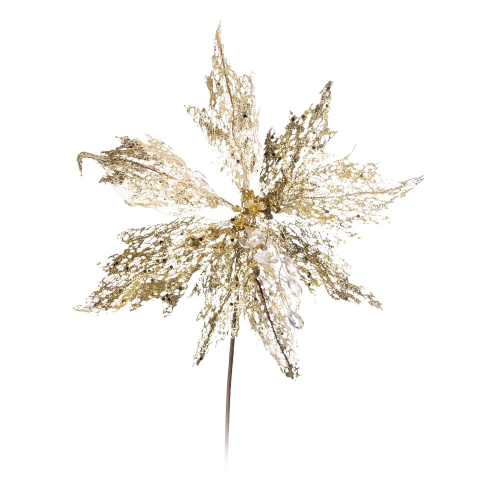 POINSETIA COM GLITTER OUR/BRA (CRISTAL COLLECTION) C/1 UN