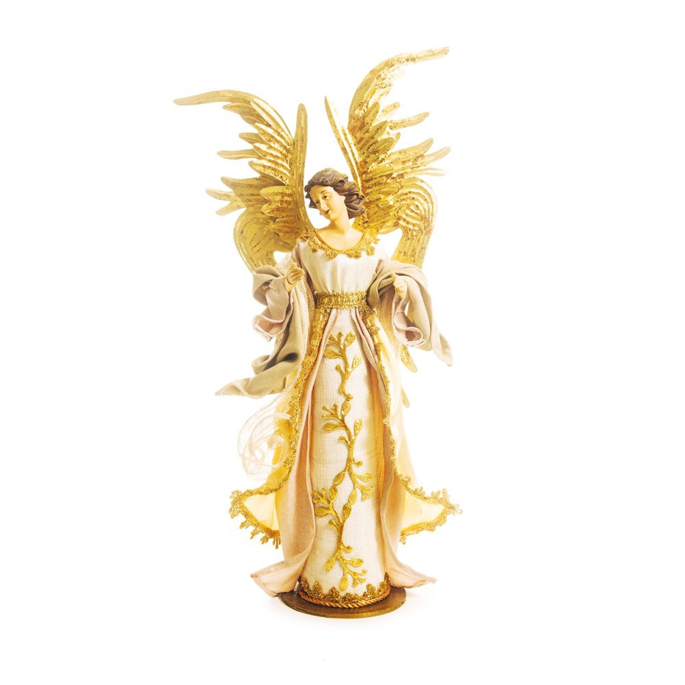 ANJO COM ASAS OUR 50CM (SAGRADA FAM EM TEC) C/1 UN