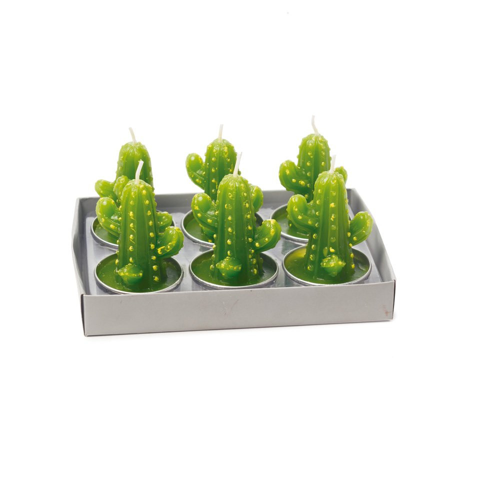 VELA SUCULENTA TEALIGHT VDE (VELAS DE NATAL) JG C/6 PC