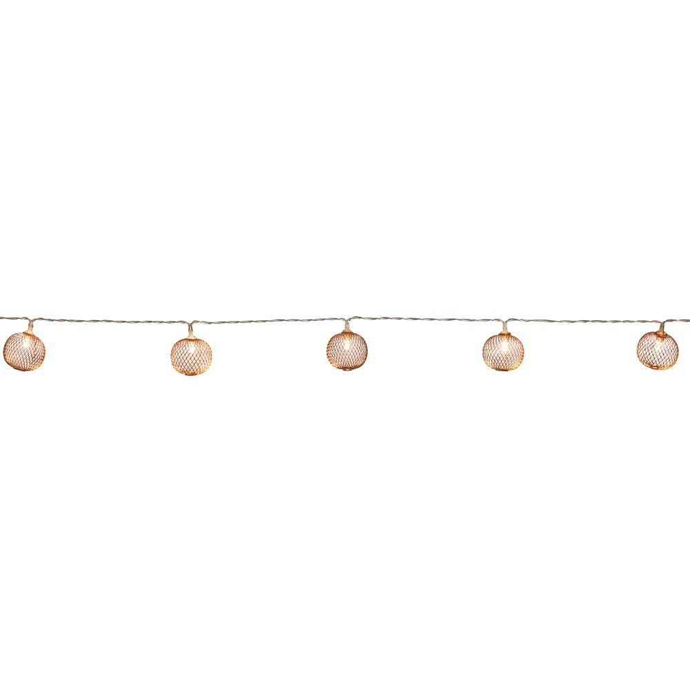 CORDAO BOLAS 10 LEDS 2AA OUR (LEDS A PILHA) C/1 UN