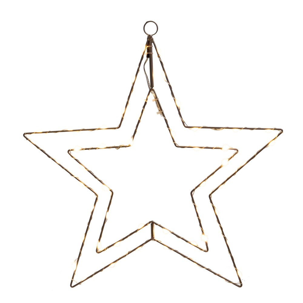 ESTRELA 56 LEDS BIVOLT CLA 40CM (DECORACOES EM LED) C/1 UN