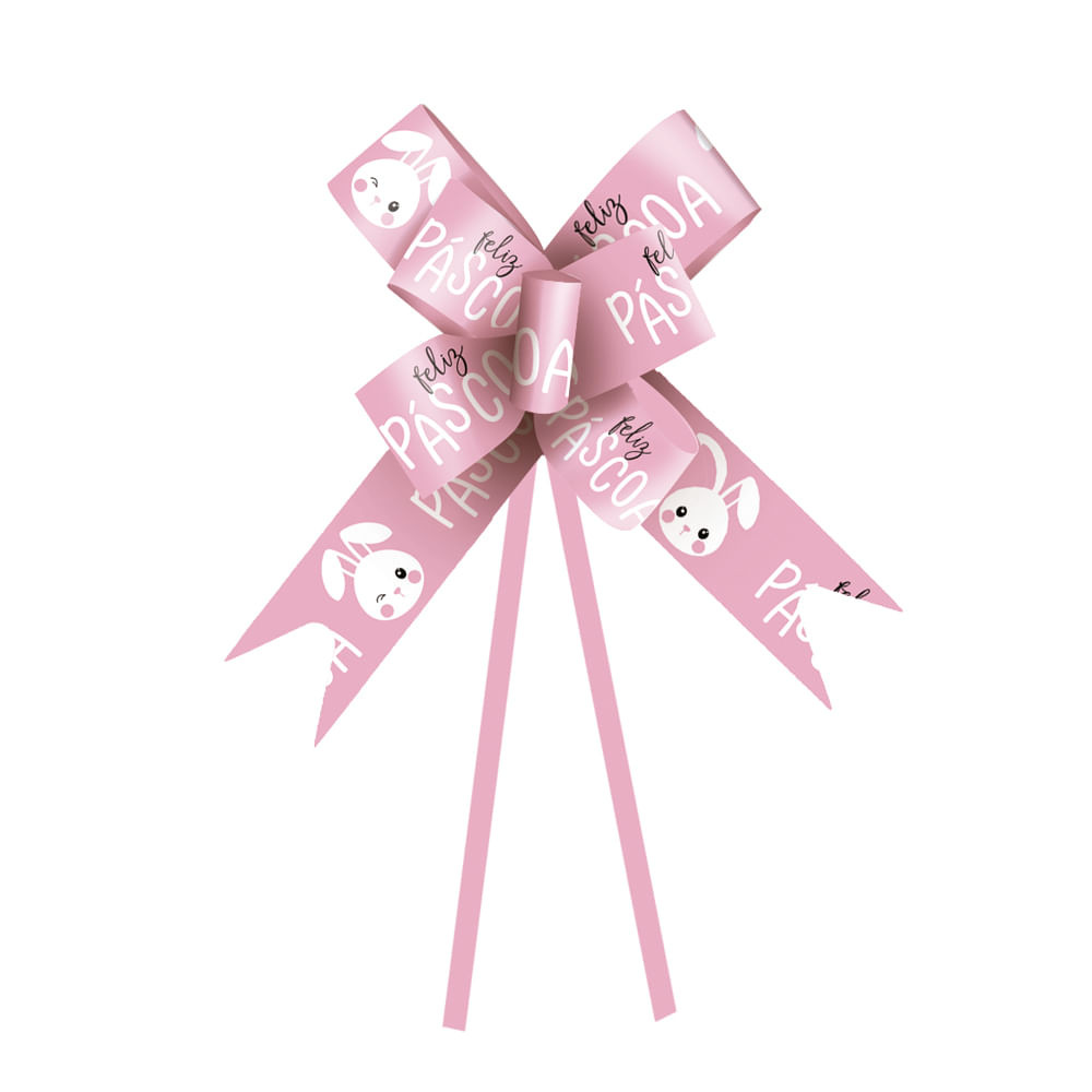LACO PRONTO COELHINHO FELIZ ROSA 23MM PT C/10 UN