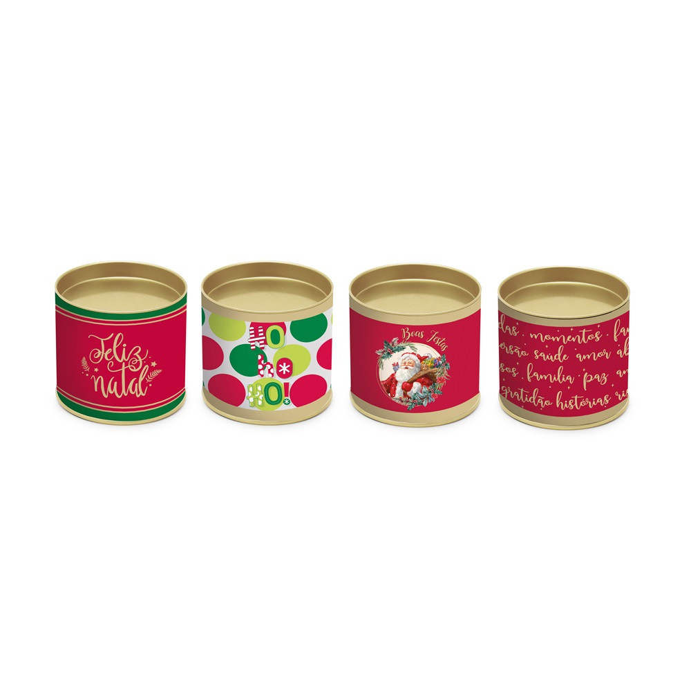 LATA P/PANETONE 18X16,5CM NATAL SORTIDO 500G C/1 UN