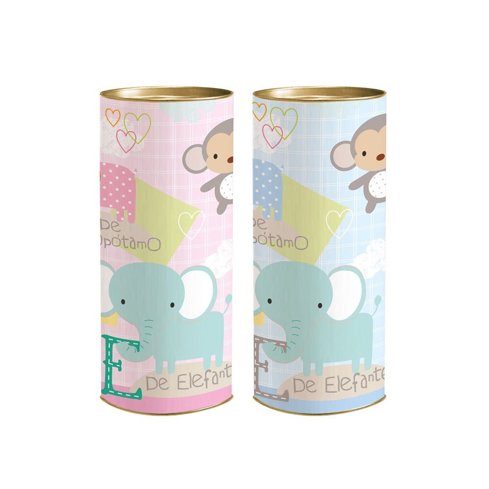 LATA P/PRESENTE 27X10CM ABC BABY C/1 UN