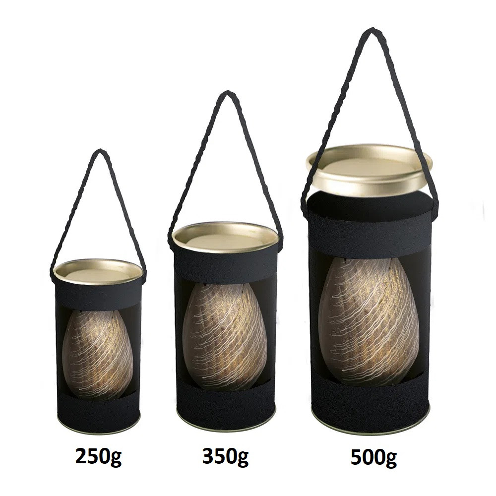 LATA P/OVO C/ALCA E VISOR 250G PRETA 16,5X9CM C/1 UN