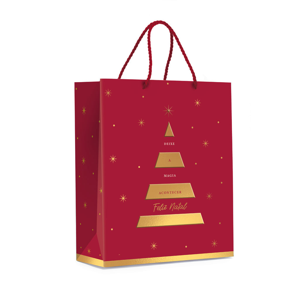 SACOLA PREMIUM ESP NATAL MAG VRD/OUR C/HS M C/1 UN