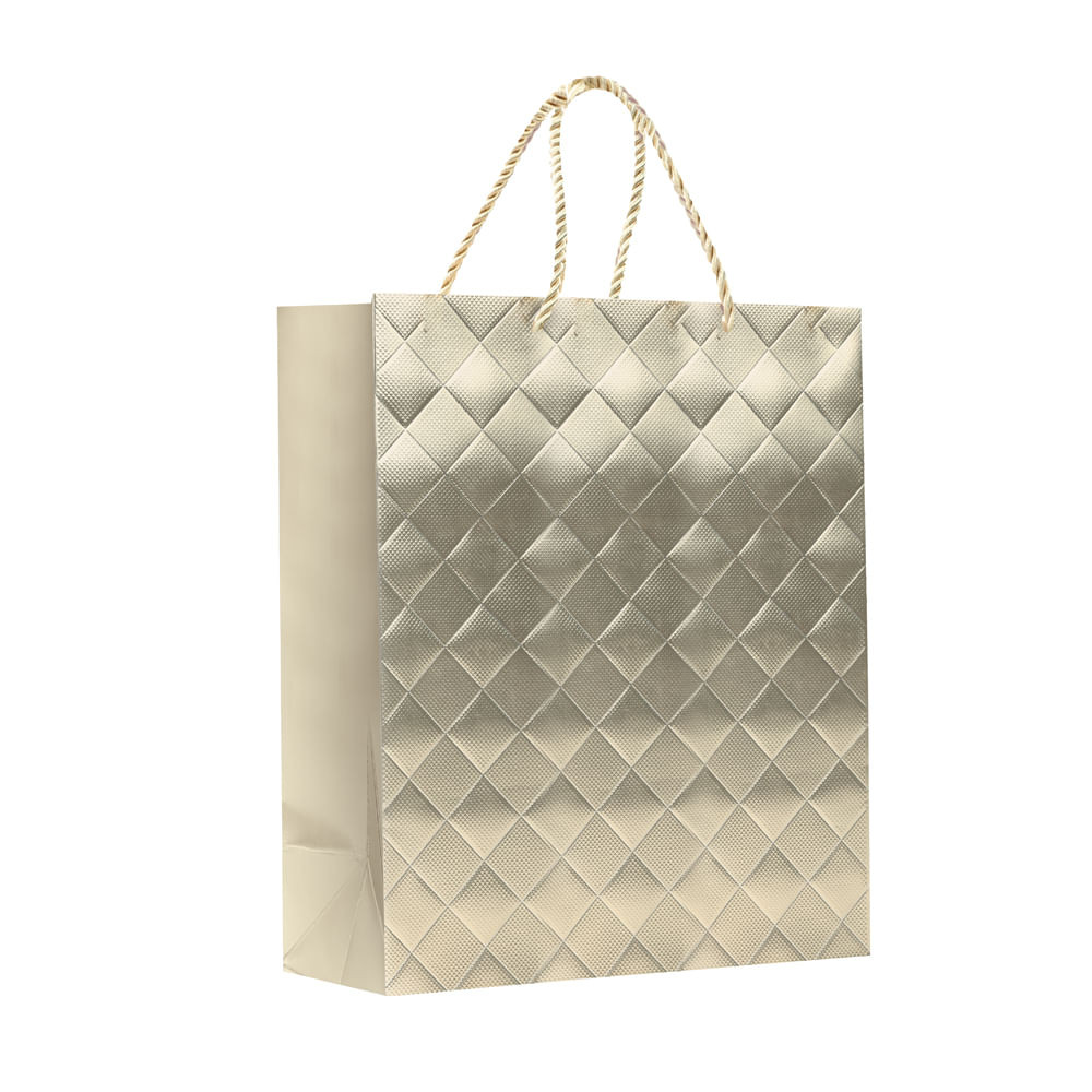 SACOLA PREMIUM ESP DIAMOND OURO C/HS M C/1 UN