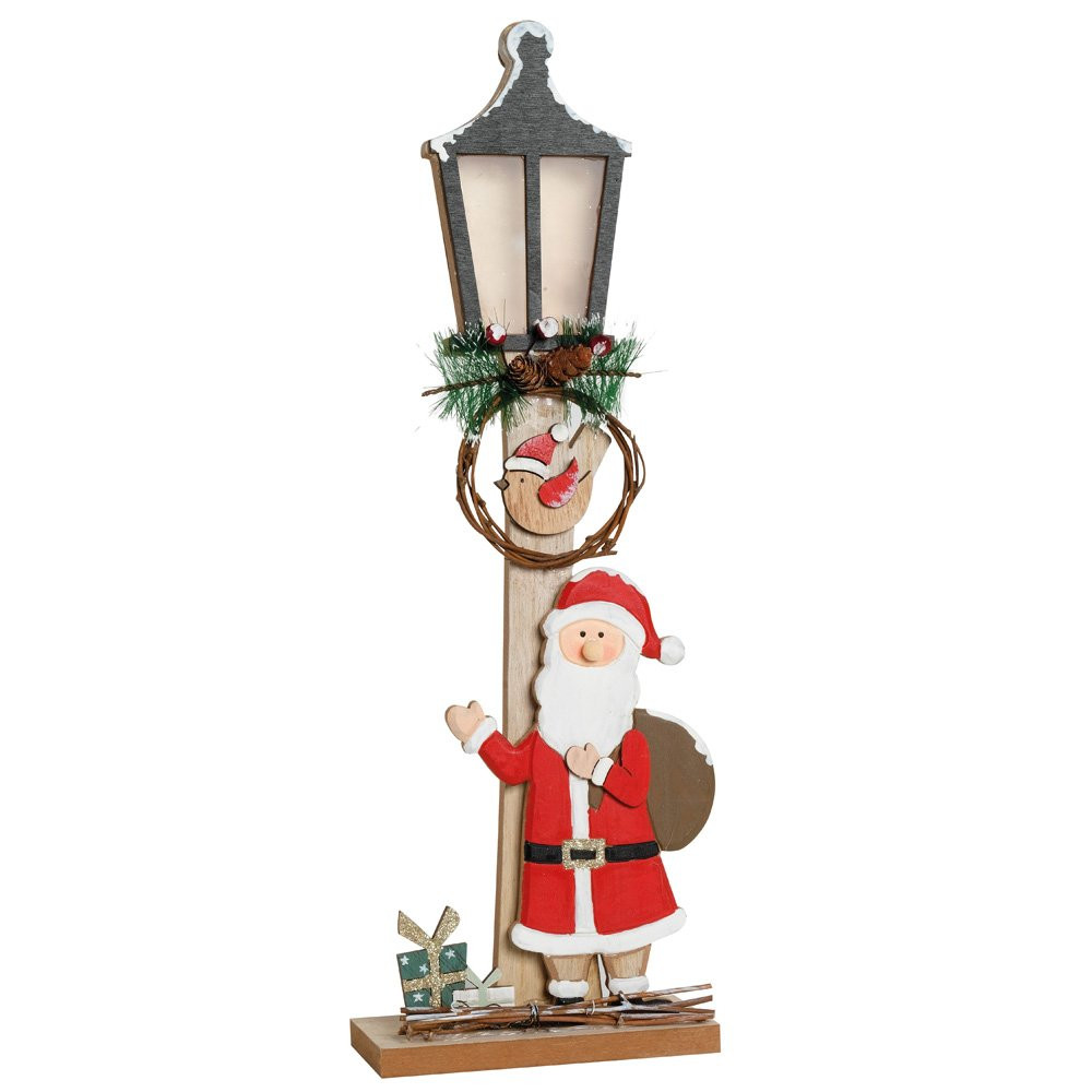 POSTE DE LUZ C/NOEL C/LED CRU/VRM (WOOD MOOD) C/1 UN