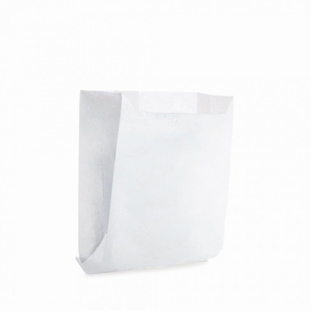 SAQUINHO P/LANCHE LISO BRANCO M 10X10,5X4 PT C/50 UN
