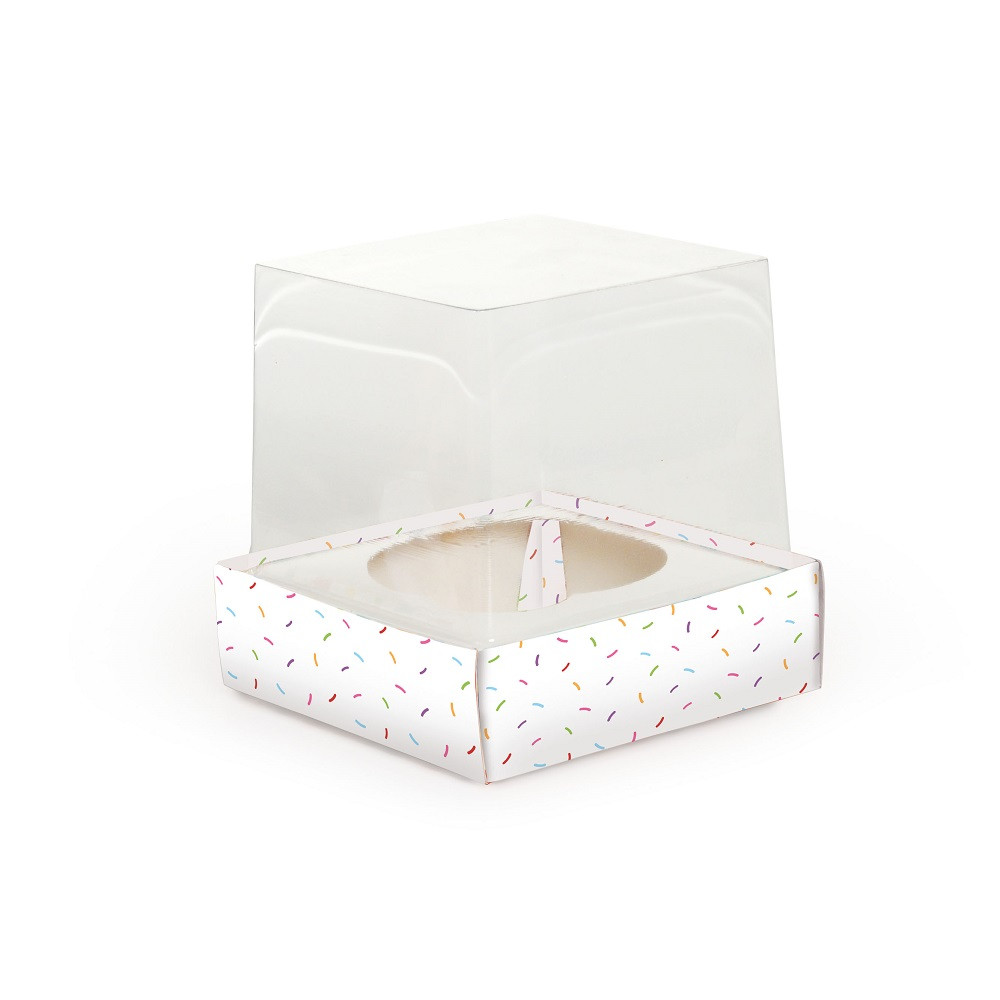 CX MINI CUPCAKE C/VISOR GRANULADO 5,5X5,5X5,5 C/1 UN