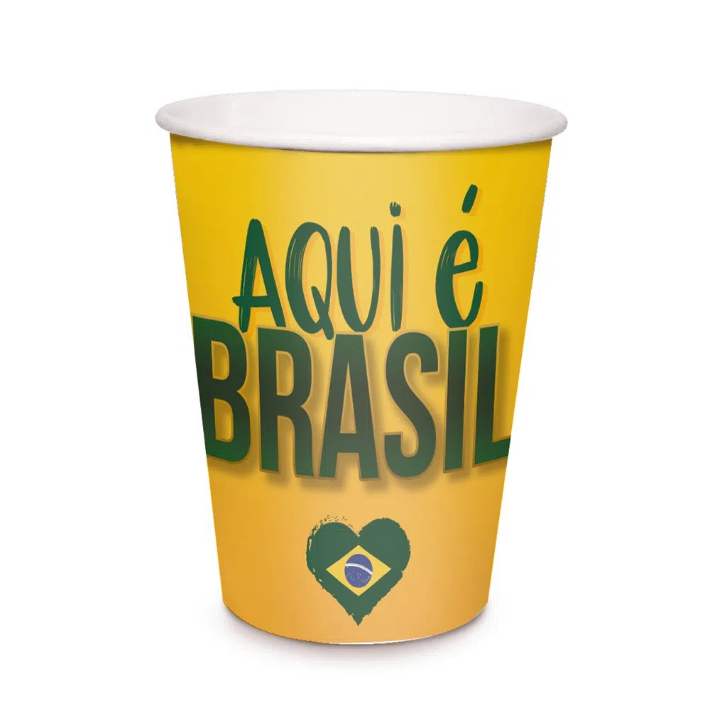 COPO PAPEL COPA 2022 240ML PT C/8 UN